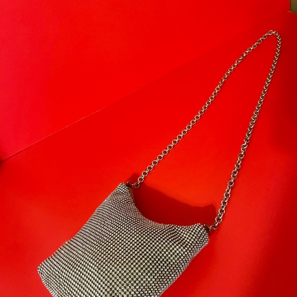 Zara Silver Rhinestone Shoulder Bag - Picture 5 of 9